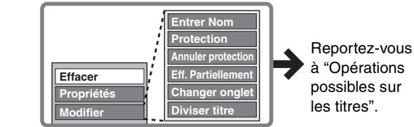 PANASONIC DMR-E500H - Appuyez sur [SUB MENU] puis sur [, ] pour choisir l'opération à effectuer et appuyez sur [ENTER]. - 1