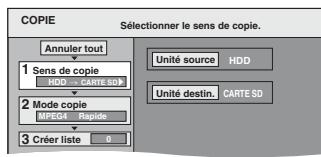PANASONIC DMR-E500H - Copie avec utilisation de la liste de copie - 1