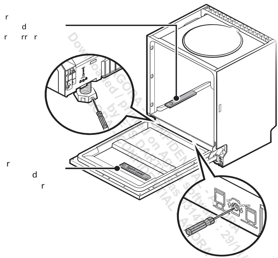 DARRYSCHNEIDER CLT6444X0 - Étape : niveler le lave-vaiselle - 1
