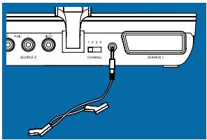 PHILIPS SLV4200 - Installer le cordon d'extension de la télécommande - 2