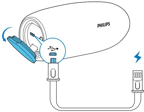PHILIPS BT7900A - Pour charger la batterie intégrée : - 2