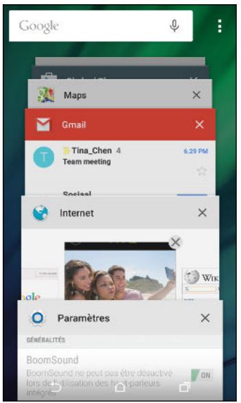 HP ONE M9 - Basculer entre les applications ouvertes réalisent - 1