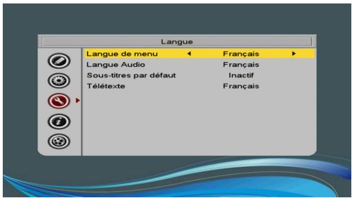 SAGEMCOM DT83HD - Définir la langue d'affichage - 1