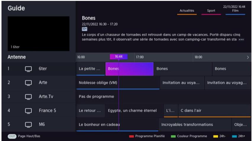 Guide 16ter Bones 22/11/2022 16:30 - 17:20 10+ Le corps d'un chasseur de tornades est retrouvé dans un camp de vacances. Porté disparu cinq semaines plus tôt, il observait une série de tornades avec son camping-car transformé en sta ••• Actualités Sport Film Antenne 16:00 16:44 17:00 18:00 > La petite ... Bones Bones Noblesse oblige (VM) Invitation au voya... Invitation au voyag... Pas de programme Le retour ... Egypte, un charme éternel L'i... C dans l'air Le bonheur en cadeau Incroyables transformations Obj... Programme Planifié Couleur Programme 24h- 24h+ OUT Page Haut/Bas