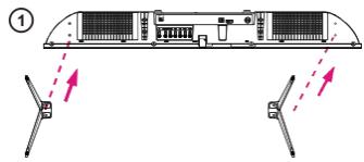 JVC LT-32FV140 - Attaching the Stand - 1