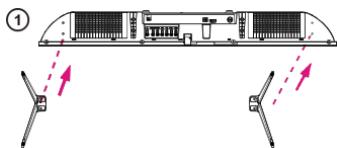 JVC LT-32FV140 - Fixar o suporte - 1