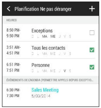HTC ONE M8 - Définir une planification ne pas déranger - 1