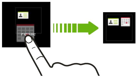 HTC ONE M8 - Regrouper des applications sur le panneau de widgets et la barre de lancement - 1