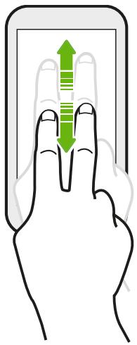 HTC ONE M8 - Glissement à deux doigts - 1