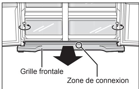 PANASONIC NR-B53VW2-WF - Déconnexion des tuyaux d'alimentation d'eau - 1
