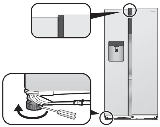 PANASONIC NR-B53VW2-WF - Si la porte gauche est plus basse que la droite - 1