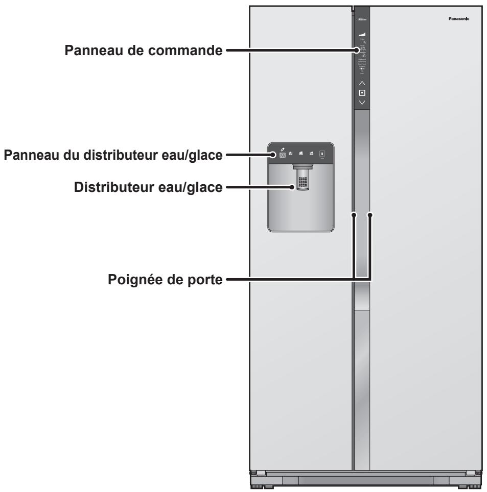 PANASONIC NR-B53VW2-WF - Indicateur de température comment utiliser (les pièces contenues dans l'emballage) - 4