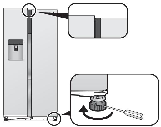 PANASONIC NR-B53VW2-WF - Si la porte droite est plus BASSE que la gauche - 1