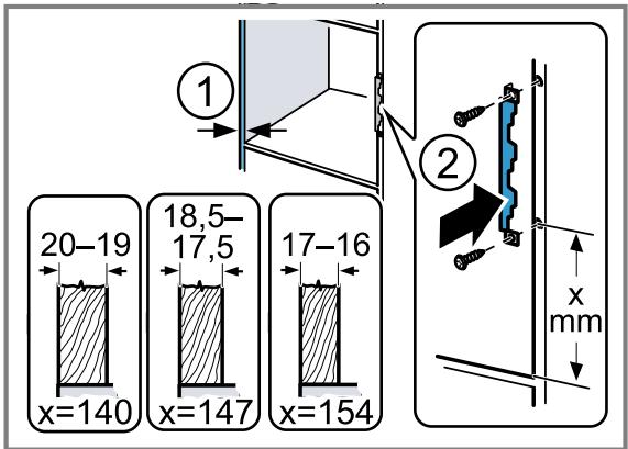SIEMENS BES23LMB1F - Préparer le placard vertical - 1