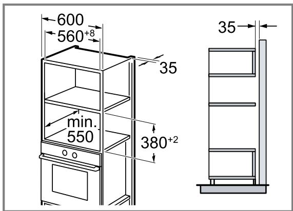 SIEMENS BES23LMB1F - Misure d'incasso nel mobile a colonna - 1