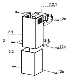 FABER COCKTAIL 550 NOIR - Conduit d'évacuation inférieur - 2