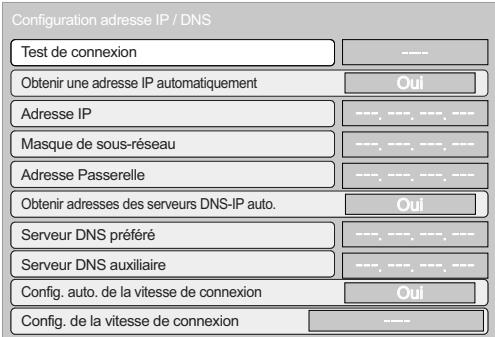 PANASONIC SC-BTX68EF-K - Test de "configuration adresse IP / DNS - 1