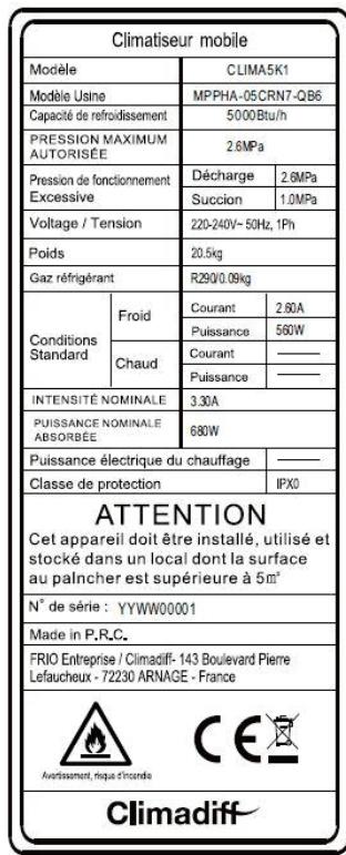 CLIMADIFF CLIMA9K1 - Caractéristiques techniques - 1