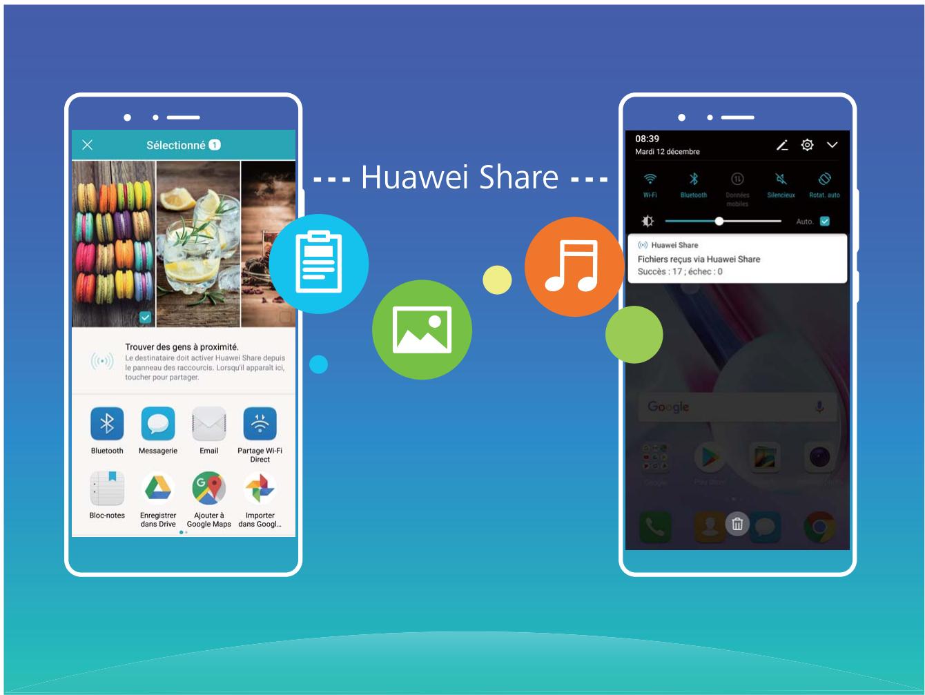 HONOR 9 Lite - Utiliser Huawei Share pour transférer des fichiers - 1