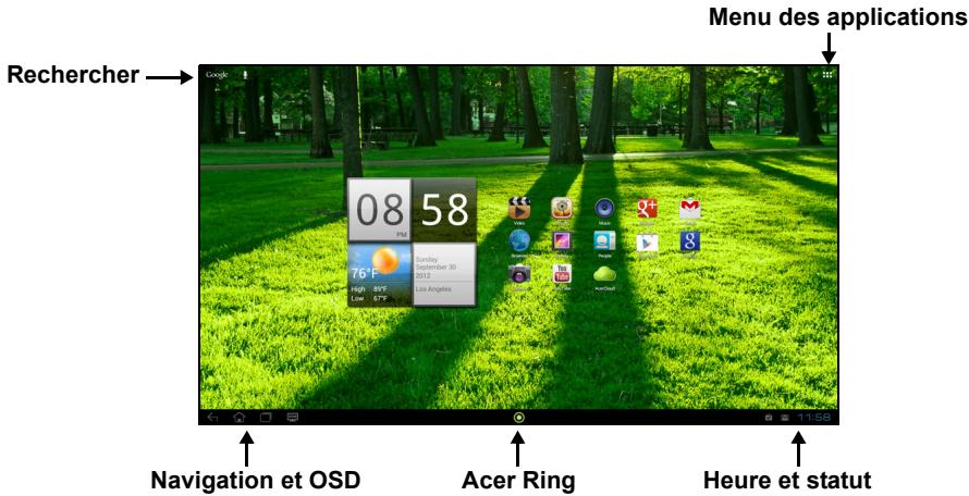ACER SMART DISPLAY DA220HOL - L'écran d'accueil - 1