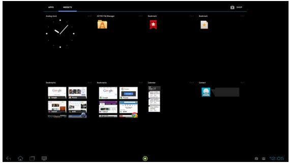 ACER SMART DISPLAY DA220HOL - Ajouter ou supprimer des raccourcis ou widgets - 1