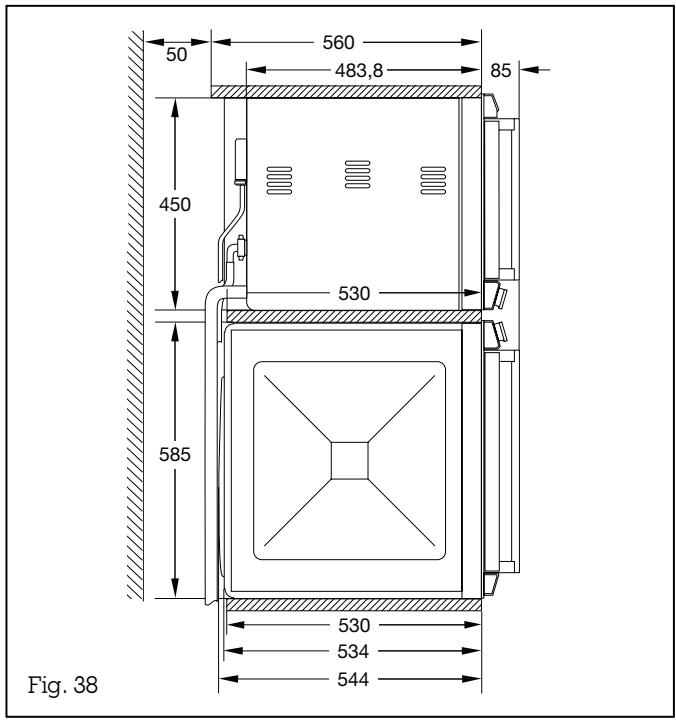 GAGGENAU ED 220-100 ANTHRACITE - Pose au-dessus de EB - 1