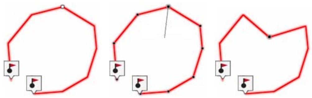 TWONAV ANIMA RANDO VELO - Déplacement de l'emplacement d'un point de la trace: - 1