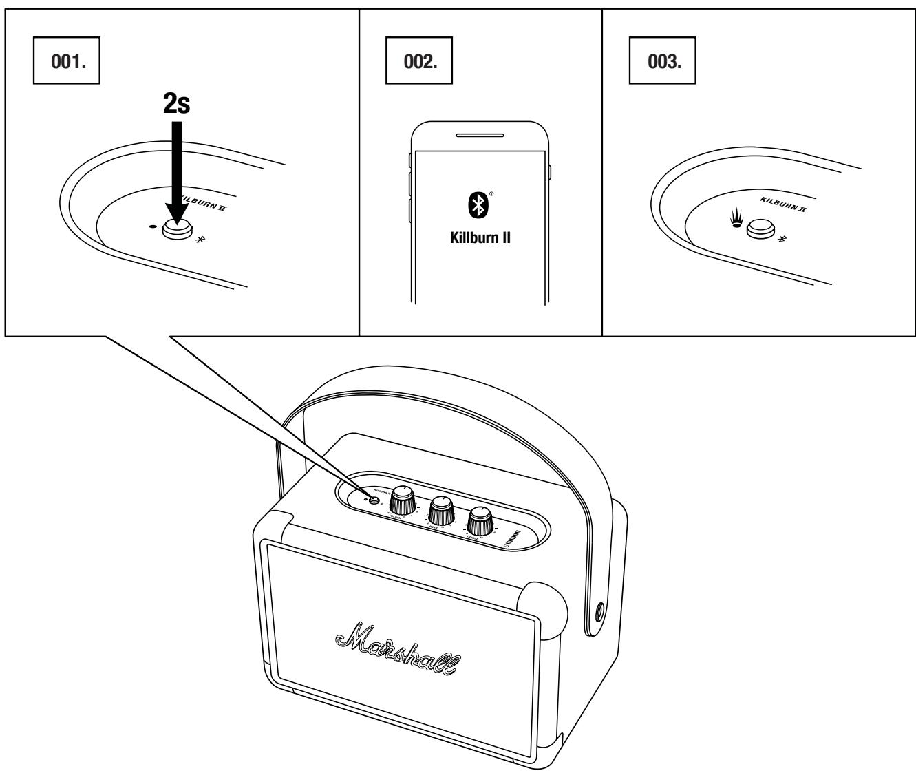 MARSHALL Kilburn II - Connexion VIA bluetooth (association) - 1