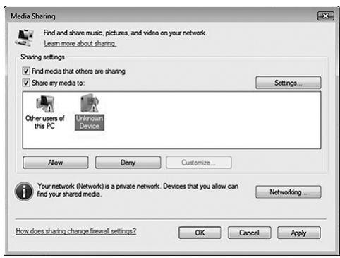 TEAC CR-H700 - Préparatifs pour les supports partagés (windows vista) - 1