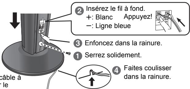 PANASONIC SC-BT735 - Faites passer le câble d'enceinte dans la base - 2
