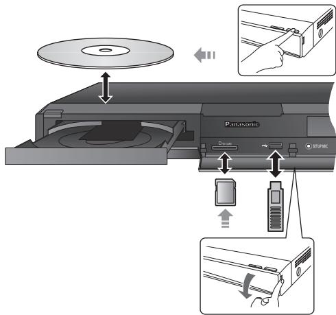 PANASONIC SC-BT735 - Insérer ou enlever un support - 1