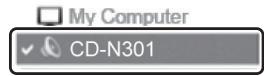 YAMAHA CD-N301 - Cliquez et sélectionnez le nom de l'appareil. - 1