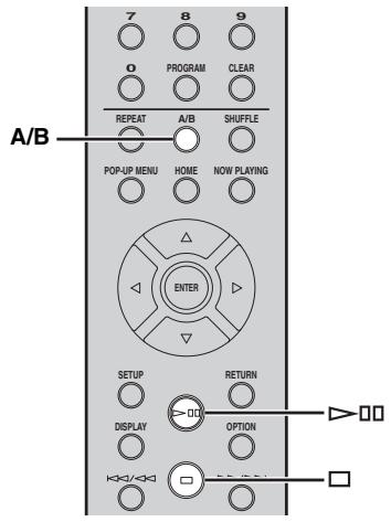 YAMAHA CD-N301 - Utilisation du mode de répétition de lecture a-b - 1