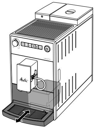 MELITTA NC - Svuotamento della vaschetta raccogli gocce e del contentatore per i fondi di caffe - 1