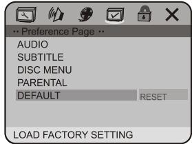 TAKARA CDV 1005 - Reglages par default - 1