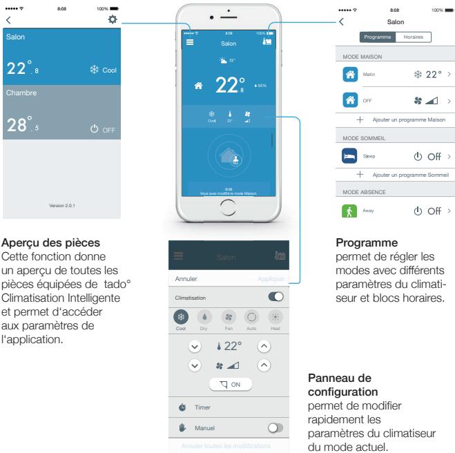 TADO CLIMINTELLIGENTE - APPLICATION MOBILE - NAVIGATION - 1