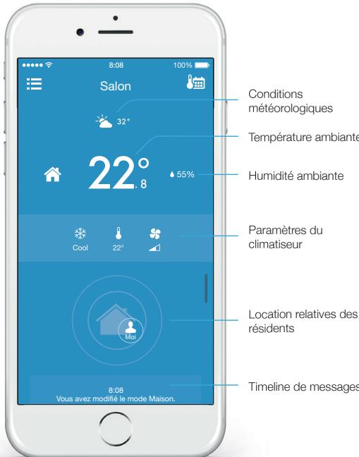 TADO CLIMINTELLIGENTE - APPLICATION MOBILE - PAGE D'ACCUEIL - 1