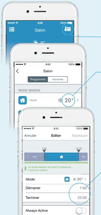 TADO CLIMINTELLIGENTE - PARAMÉTRAGE DES PROGRAMMES - 1