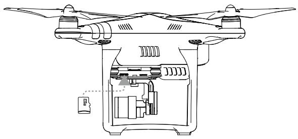 DII PHANTOM 3 4K - Logement de carte micro-sd - 1