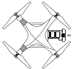 DII PHANTOM 3 4K - Installation de la batterie - 1