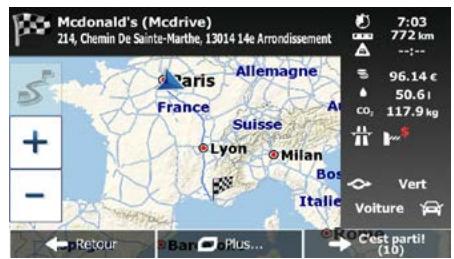 MAPPY ULTI E521S - Sélectionner une destination récente à partir de l'histoire - 7