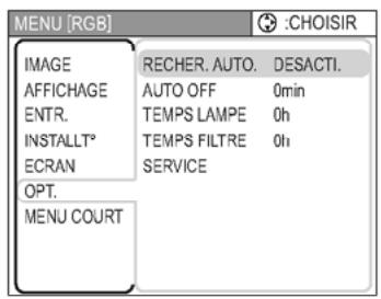 HITACHI PJLC 9 - Menu OPT. - 1
