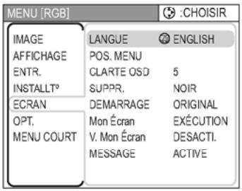 HITACHI PJLC 9 - Menu ECRAN - 1