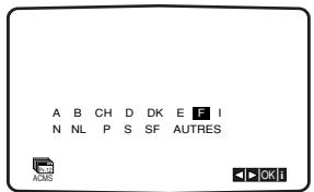 LG-GOLDSTAR LH-C6230 - Appuyer sur É ou > pour désir le pays désiré. (A: Autrique, B: Belgique, CH: Suisse, D: - 1