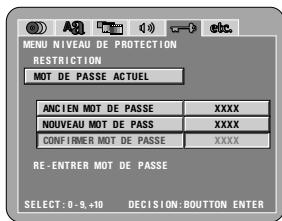 DENON DVD-2200 - Lorsque "MENU niveau de protection" est sélectionnée - 8