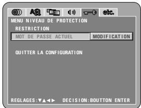 DENON DVD-2200 - Lorsque "MENU niveau de protection" est sélectionnée - 3