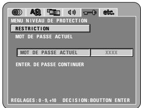 DENON DVD-2200 - Lorsque "MENU niveau de protection" est sélectionnée - 2