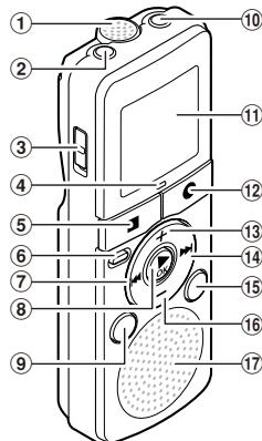 OLYMPUS VN-7700 - Identification des éléments - 1