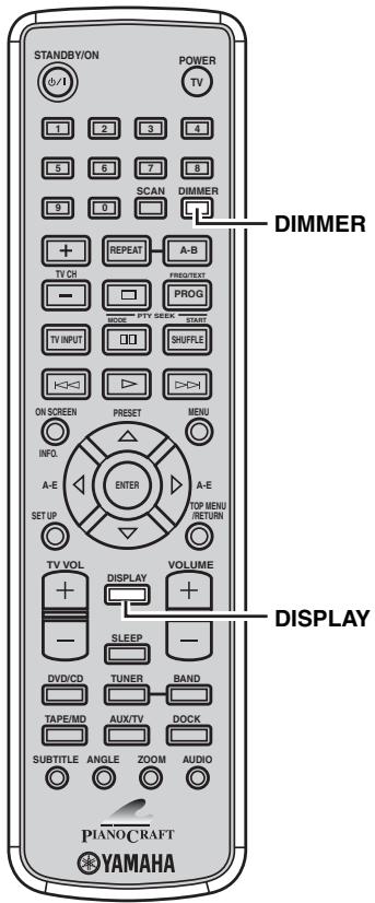 YAMAHA E-810 - Changement des paramètres apparaissant sur l'afficheur de la face avant - 1