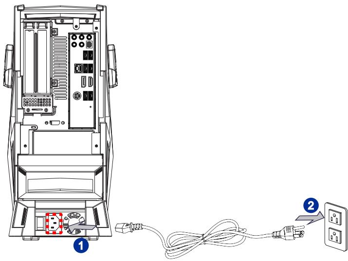 MSI UNITE CENTRALEAEGIS 3 8RD-O86EU - Connexion d'alimentation et démarrer l'ordinateur - 1